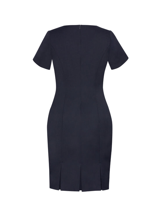 BIZ CORPORATES Womens Cool Stretch Short Sleeve Shift Dress 30112