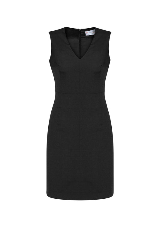 BIZ CORPORATES Womens Comfort Wool Stretch Sleeveless V-Neck Dress 34021