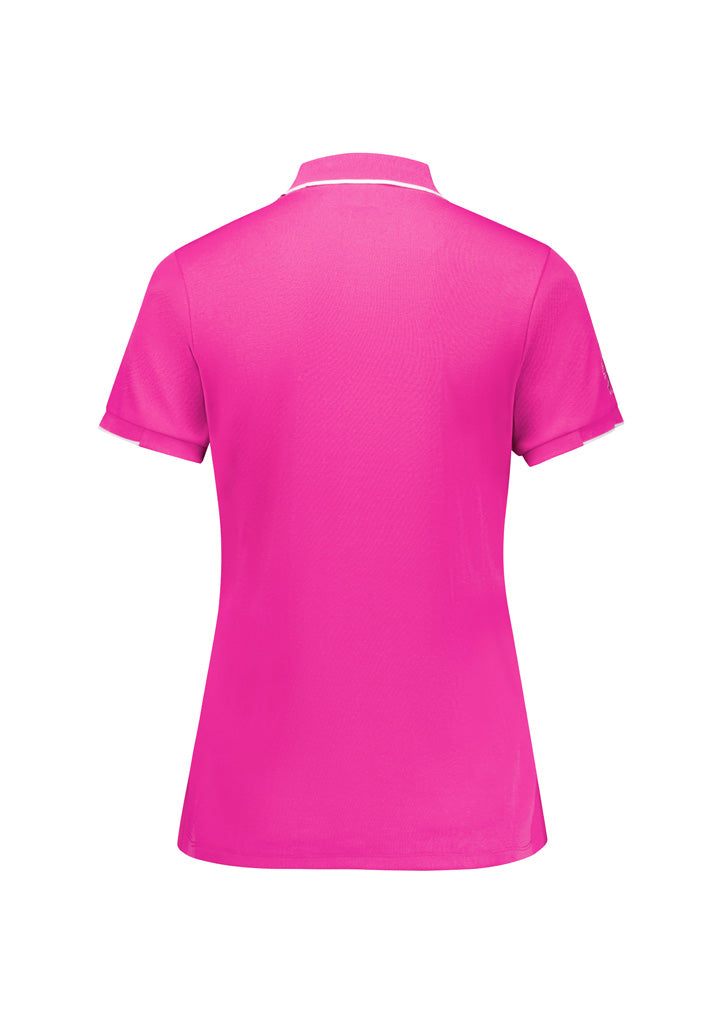 INAURA Womens Pink Short Sleeve Polo CST313LS