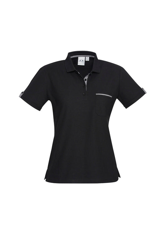 BIZ COLLECTION Womens Edge Short Sleeve Polo P305LS