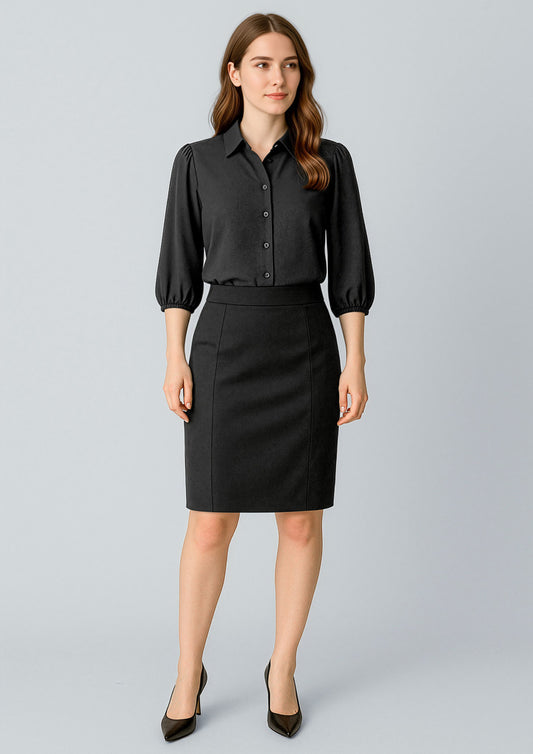 BIZ CORPORATES Womens Cool Stretch Mid-waist Pencil Skirt RGS312L