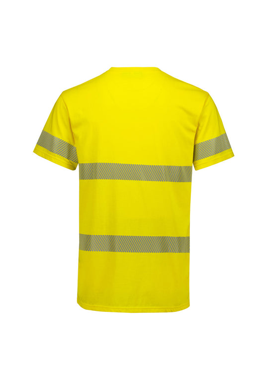 SYZMIK Mens Hi Vis Segmented Tape Cotton Tee ZH510