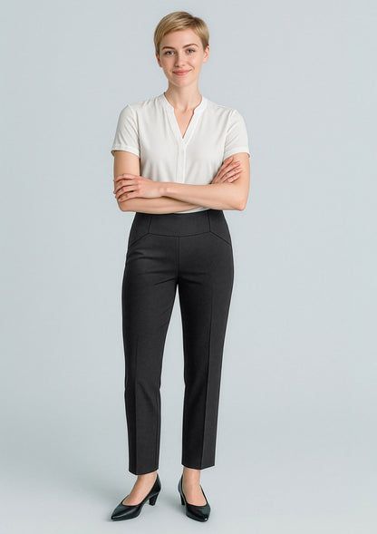 BIZ CORPORATES Womens Cool Stretch Bandless Slim Leg Pant 10121