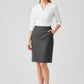 BIZ CORPORATES Womens Comfort Wool Stretch Multi-Pleat Skirt 24015