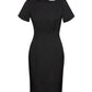 BIZ CORPORATES Womens Cool Stretch Short Sleeve Shift Dress 30112