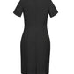 BIZ CORPORATES Womens Comfort Wool Stretch Short Sleeve Shift Dress 34012