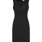 BIZ CORPORATES Womens Comfort Wool Stretch Sleeveless V-Neck Dress 34021
