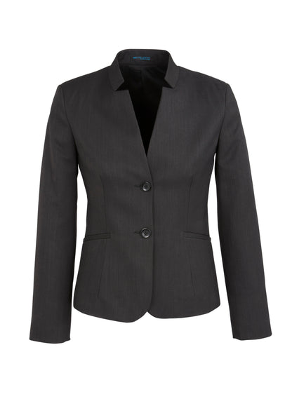 BIZ CORPORATES Womens Cool Stretch Short Jacket with Reverse Lapel 60113 Clearance
