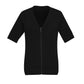 BIZ CARE Womens Zip Front Short Sleeve Knit Cardigan CK962LC