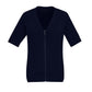 BIZ CARE Womens Zip Front Short Sleeve Knit Cardigan CK962LC