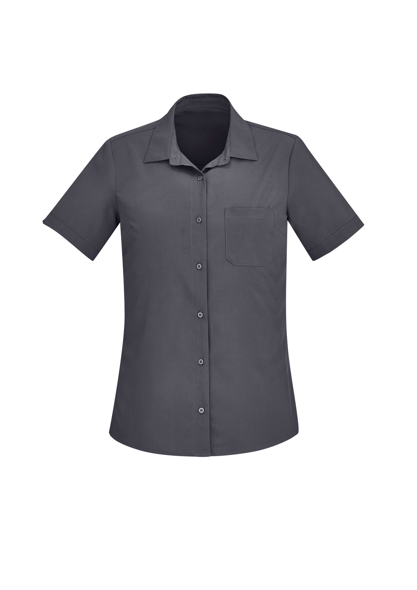 BIZ CARE Womens Florence Plain Short Sleeve Shirt CS947LS