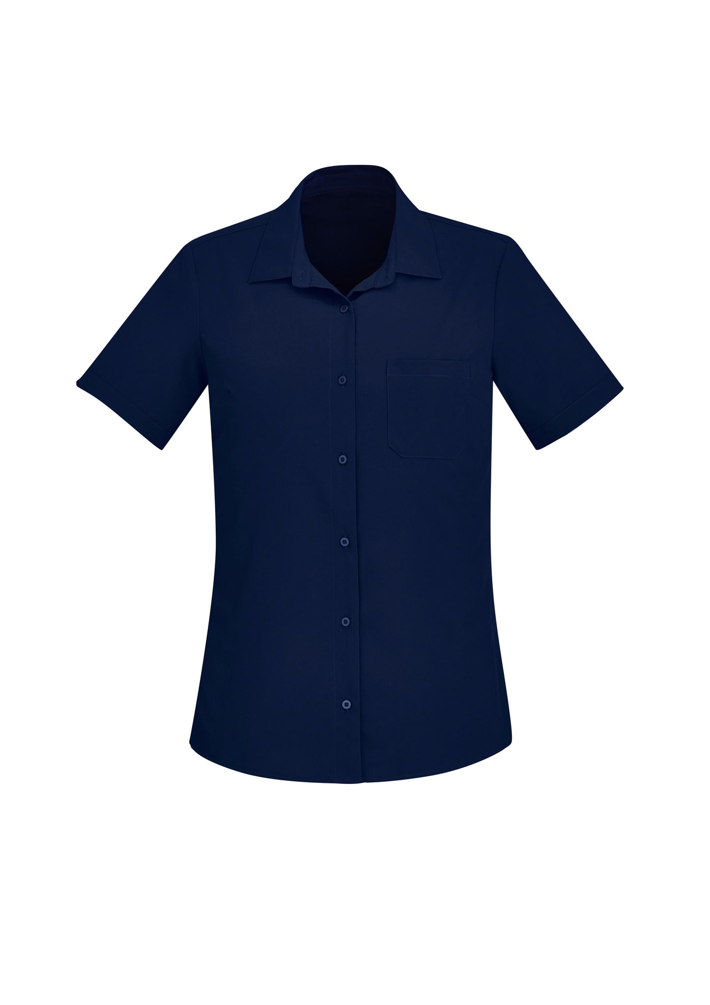 BIZ CARE Womens Florence Plain Short Sleeve Shirt CS947LS