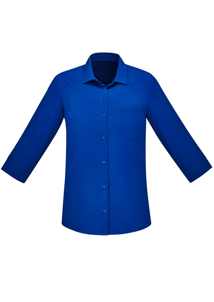 BIZ CARE Womens Florence Plain 3/4 Sleeve Shirt CS951LT Clearance