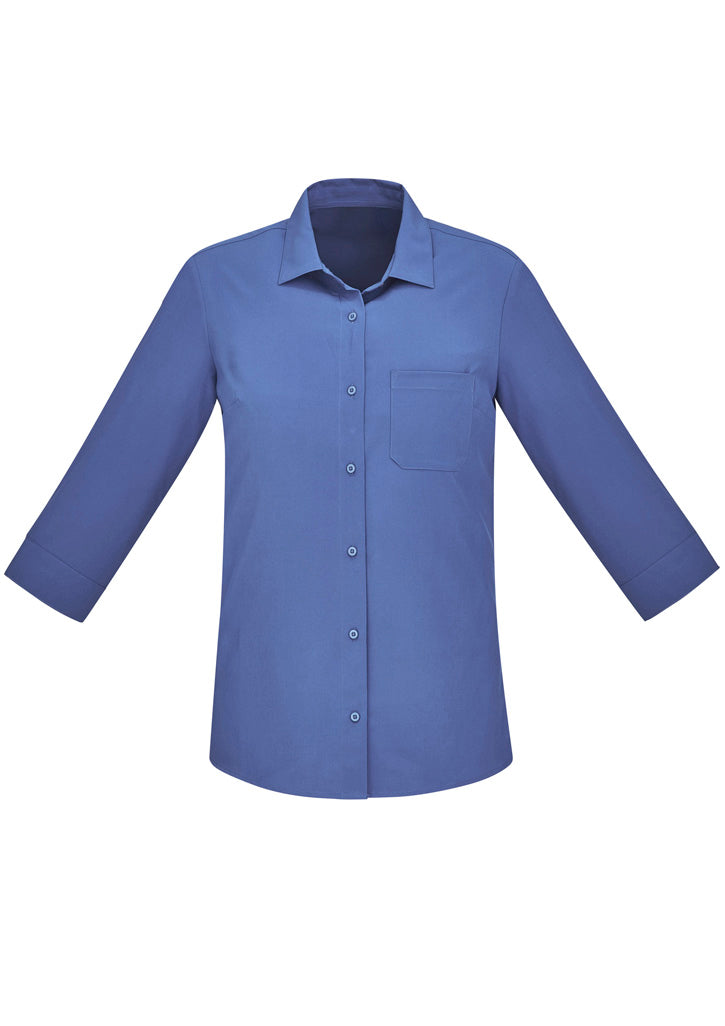 BIZ CARE Womens Florence Plain 3/4 Sleeve Shirt CS951LT Clearance