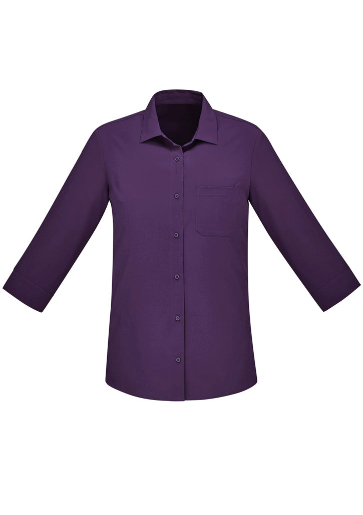 BIZ CARE Womens Florence Plain 3/4 Sleeve Shirt CS951LT Clearance