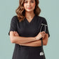 BIZ CARE Womens Riley Stretch Scrub Top CST043LS