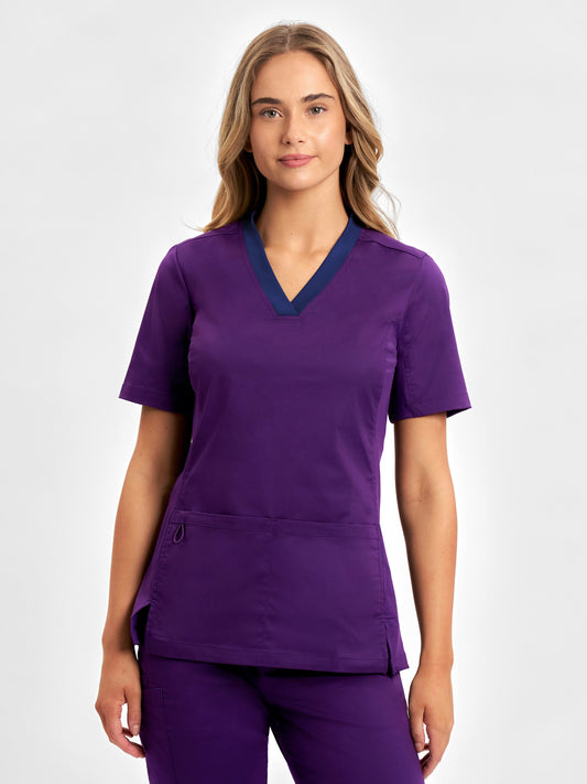 INAURA Riley Womens Stretch Scrub Top CST043LS