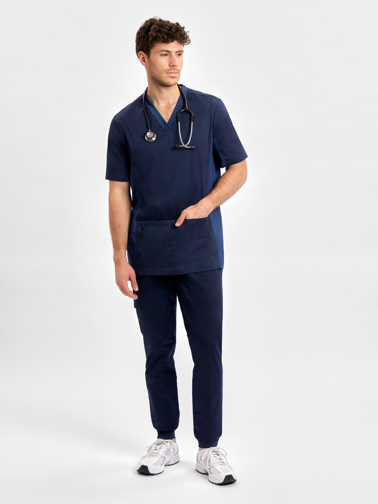 INAURA Riley Mens Stretch Scrub Top CST043MS