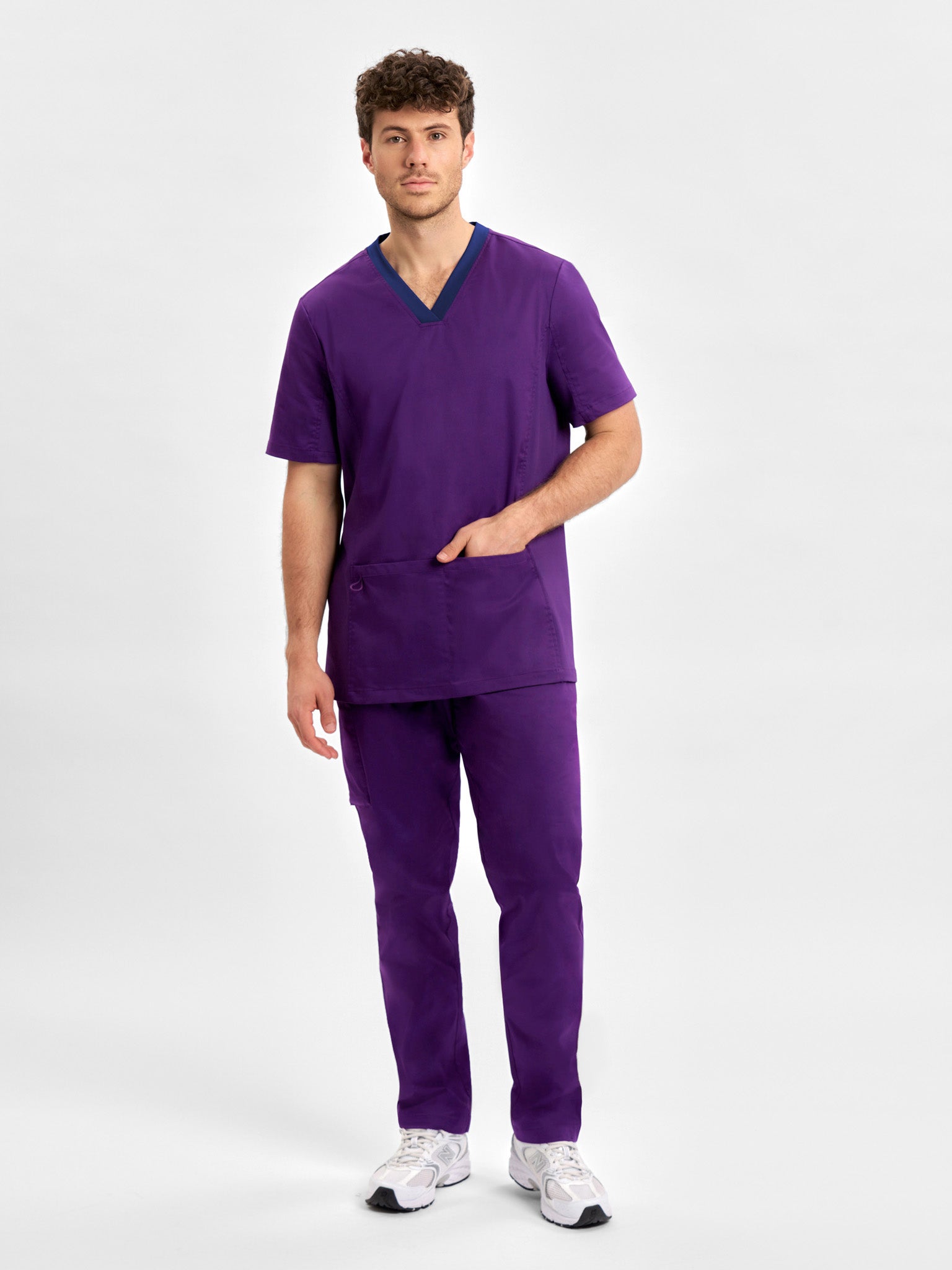 INAURA Riley Mens Stretch Scrub Top CST043MS