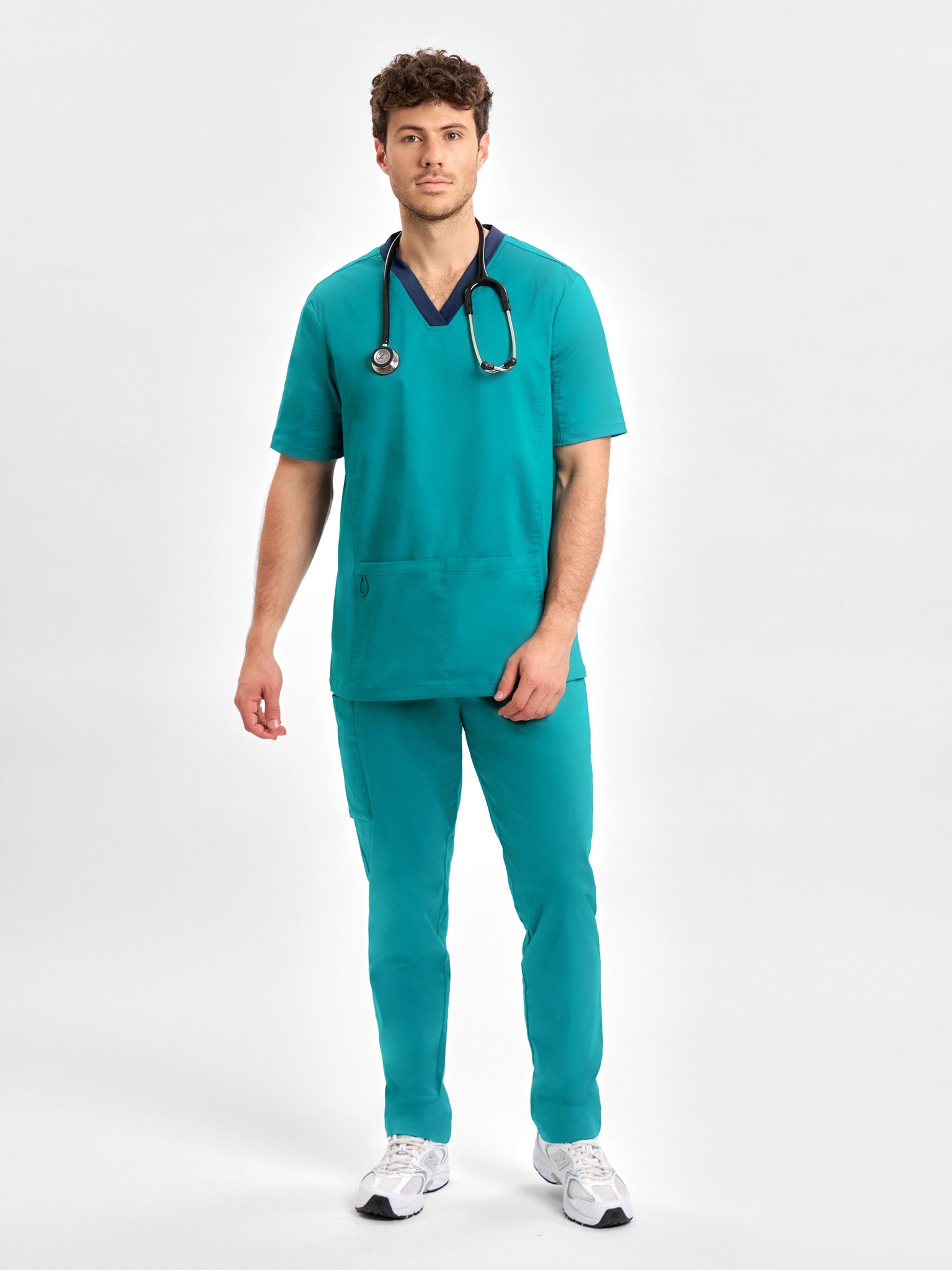 INAURA Riley Mens Stretch Scrub Top CST043MS