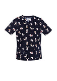 BIZ CARE Womens Printed Best Friends Scrub Top CST147LS Clearance