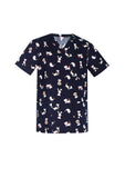 BIZ CARE Mens Printed Best Friends Scrub Top CST147MS Clearance
