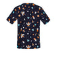 BIZ CARE Womens Printed Space Party Scrub Top CST148LS Clearance