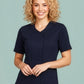 BIZ CARE Womens Parks Zip Front Crossover Scrub Top CST240LS