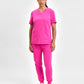 INAURA Womens Pink V-Neck Scrub Top CST245LS