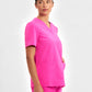 INAURA Womens Pink V-Neck Scrub Top CST245LS