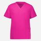 INAURA Womens Pink V-Neck Scrub Top CST245LS