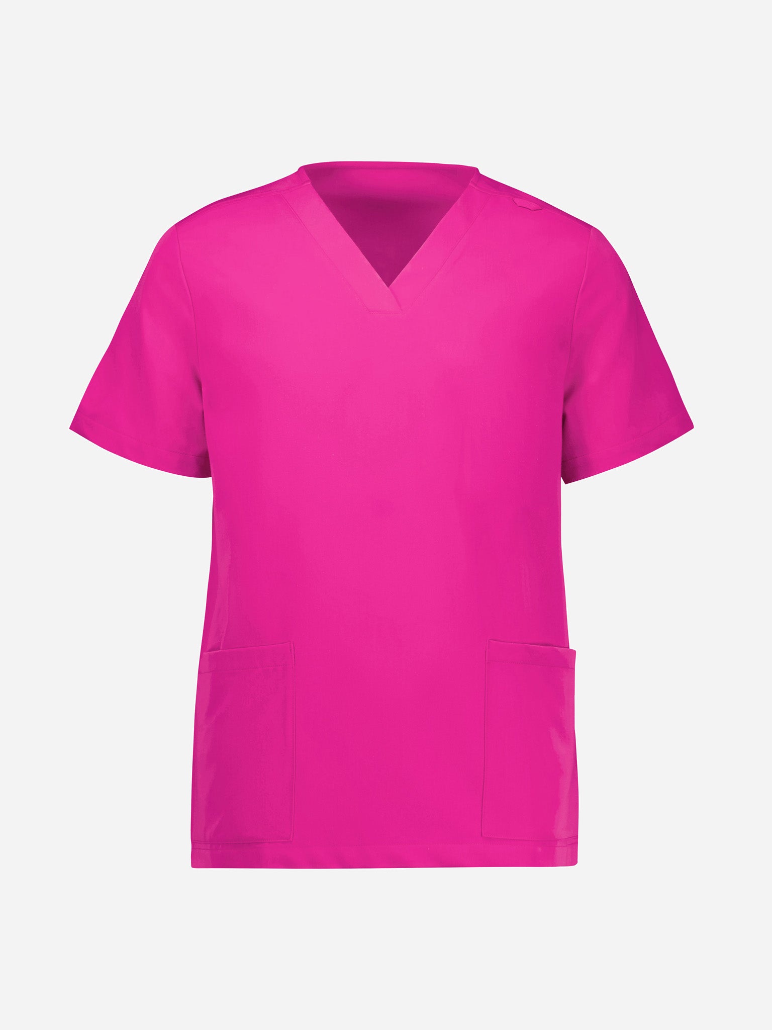 INAURA Womens Pink V-Neck Scrub Top CST245LS