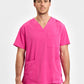 INAURA Pink Unisex V-Neck Scrub Top CST250US