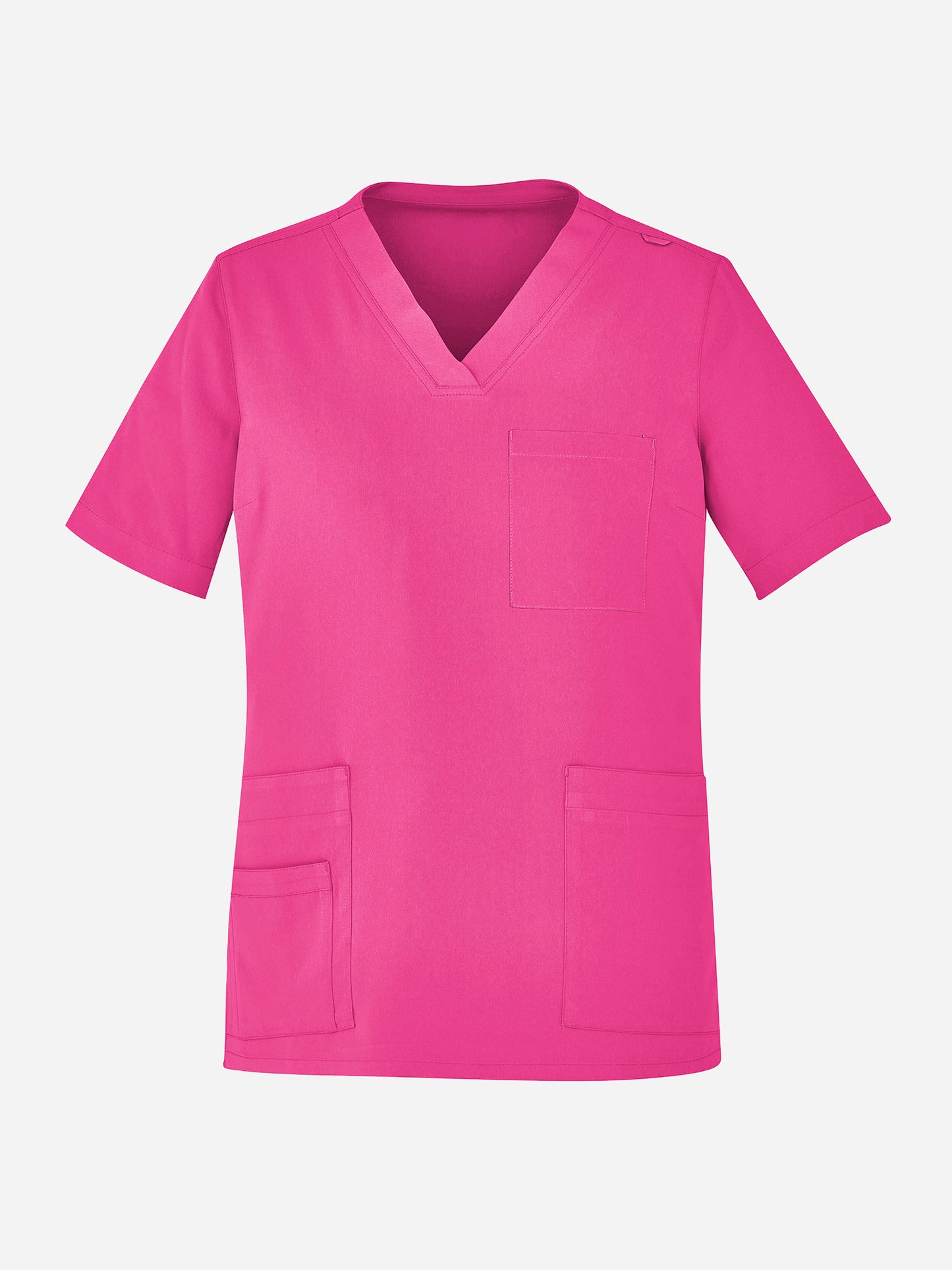 INAURA Pink Unisex V-Neck Scrub Top CST250US