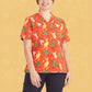BIZ CARE Womens Christmas V-Neck Short Sleeve Scrub Top CST346LS