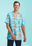 BIZ CARE Mens Christmas Short Sleeve V-neck Scrub CST446MS