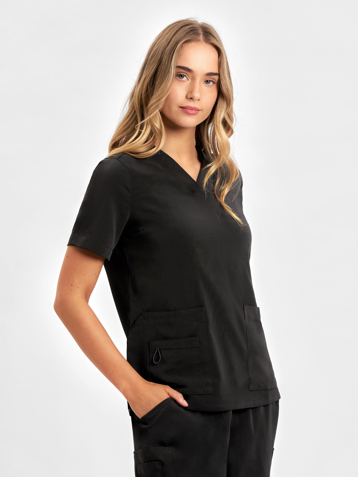 INAURA Avery Womens V-Neck Scrub Top CST941LS