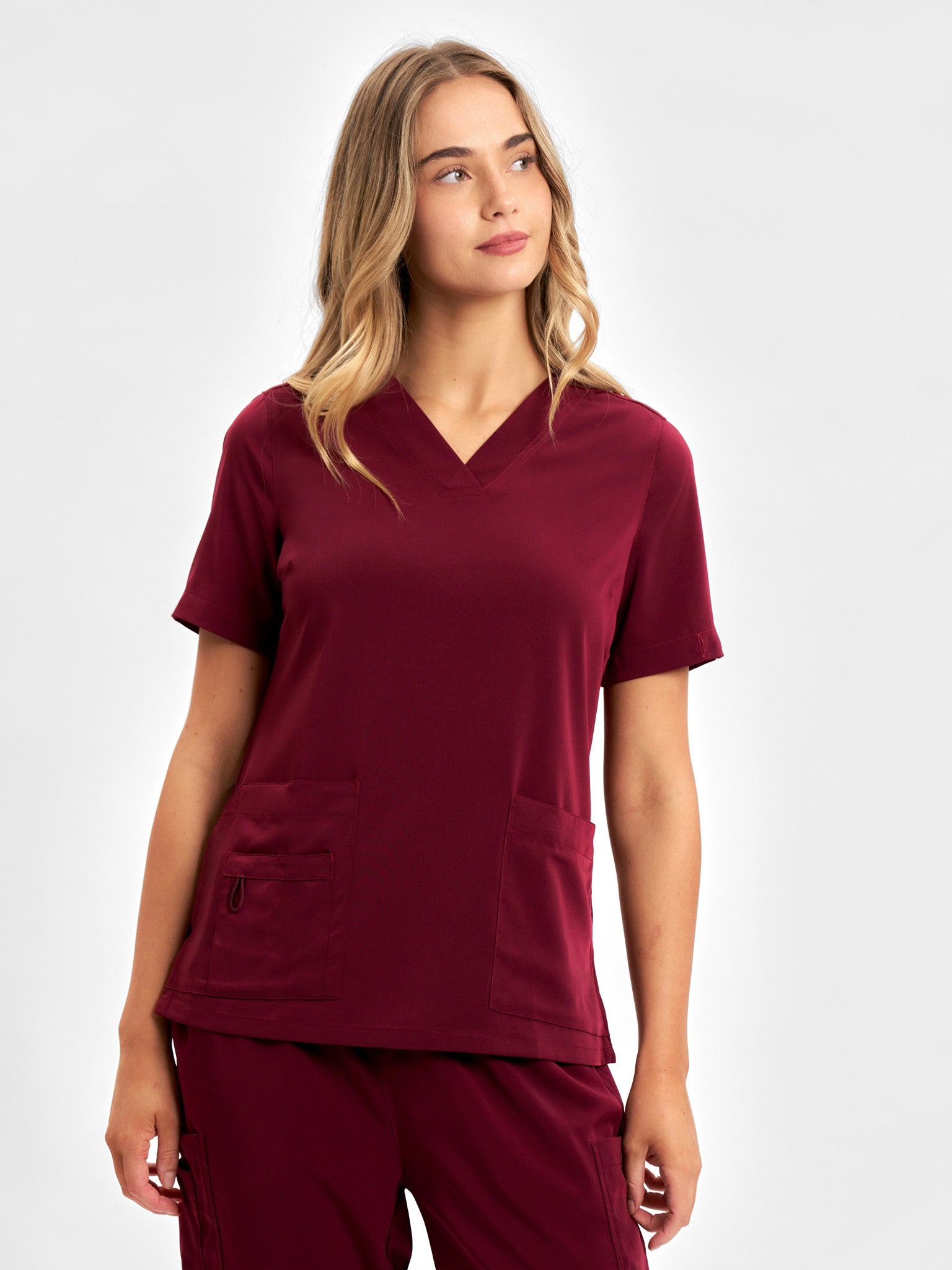 INAURA Avery Womens V-Neck Scrub Top CST941LS