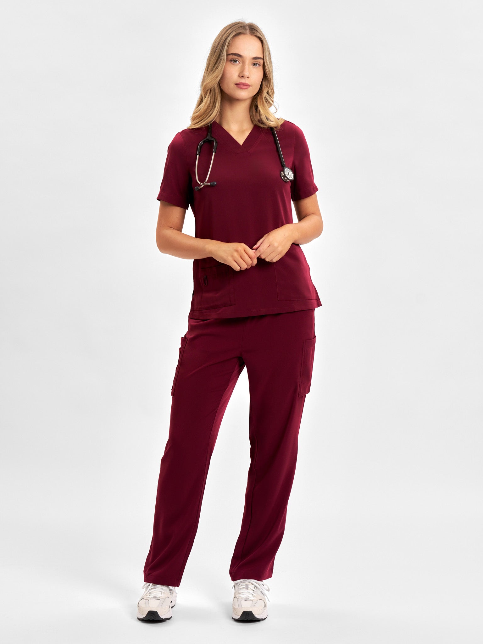 INAURA Avery Womens V-Neck Scrub Top CST941LS