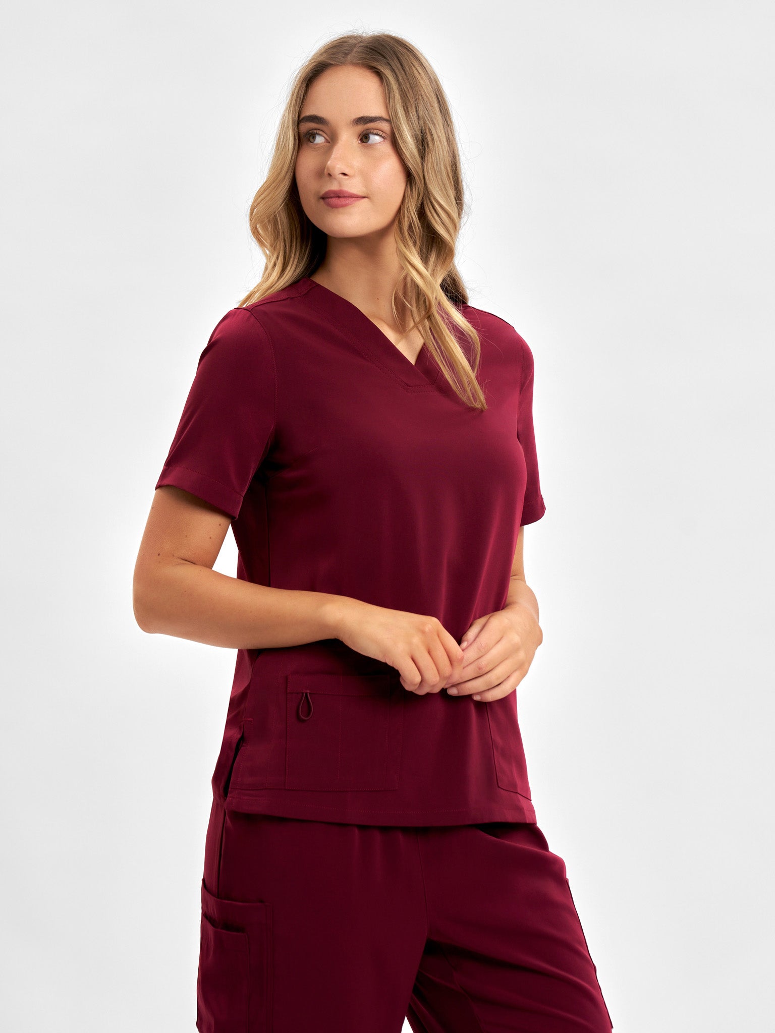 INAURA Avery Womens V-Neck Scrub Top CST941LS