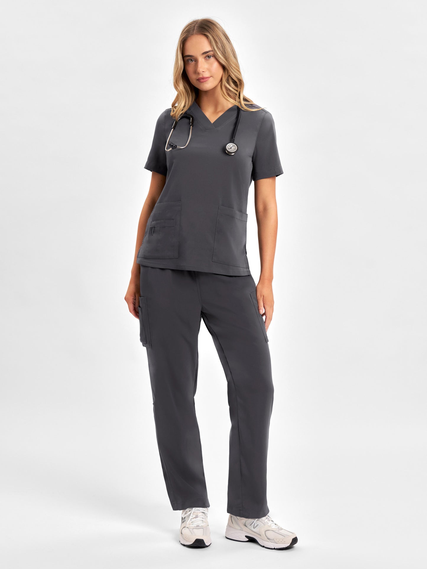 INAURA Avery Womens V-Neck Scrub Top CST941LS