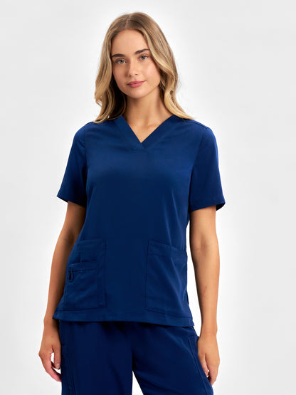 INAURA Avery Womens V-Neck Scrub Top CST941LS