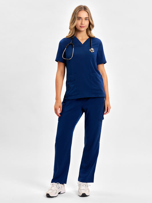 INAURA Avery Womens V-Neck Scrub Top CST941LS