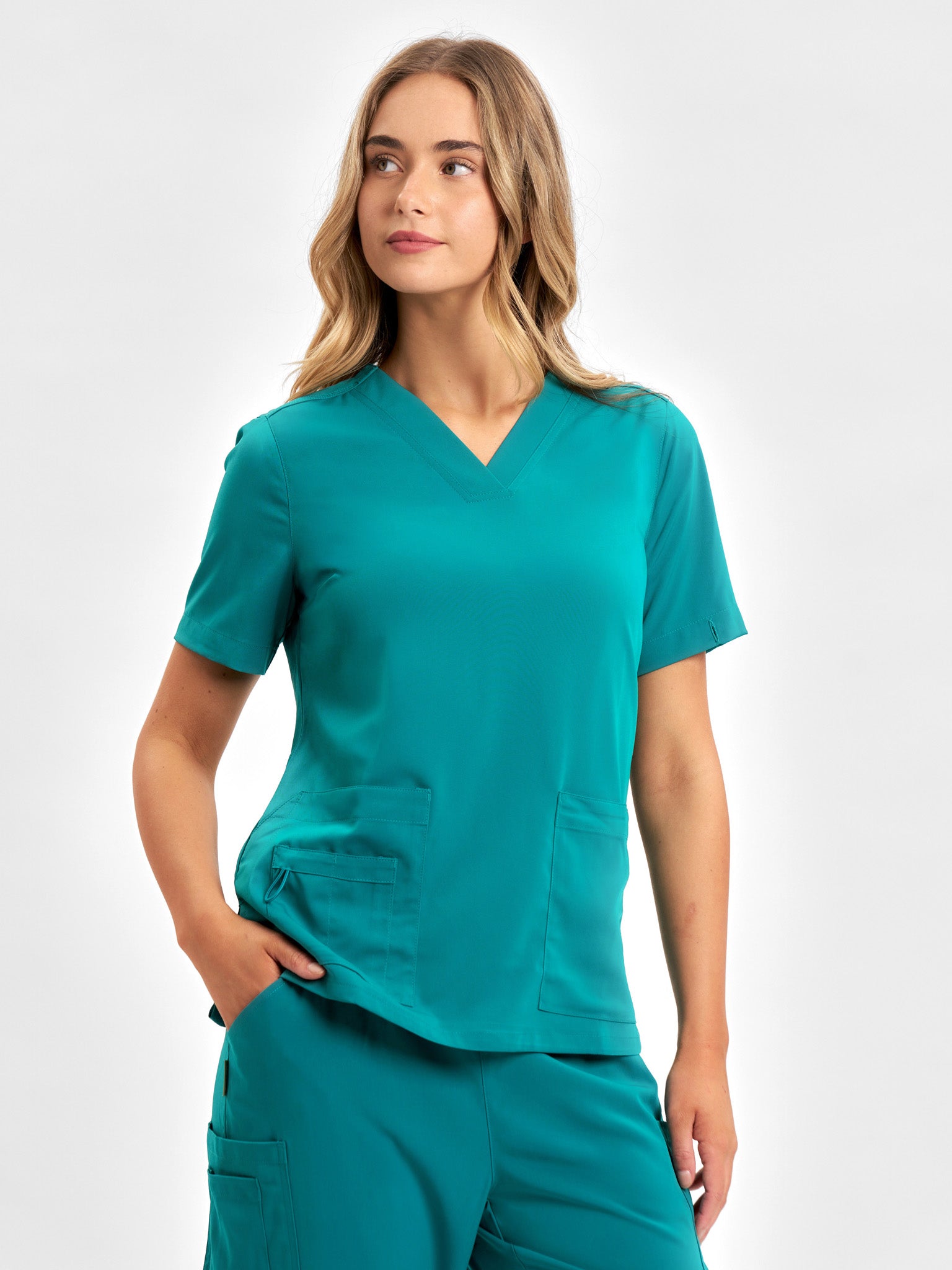 INAURA Avery Womens V-Neck Scrub Top CST941LS
