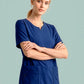 BIZ CARE Womens Avery Round Neck Scrub Top CST942LS
