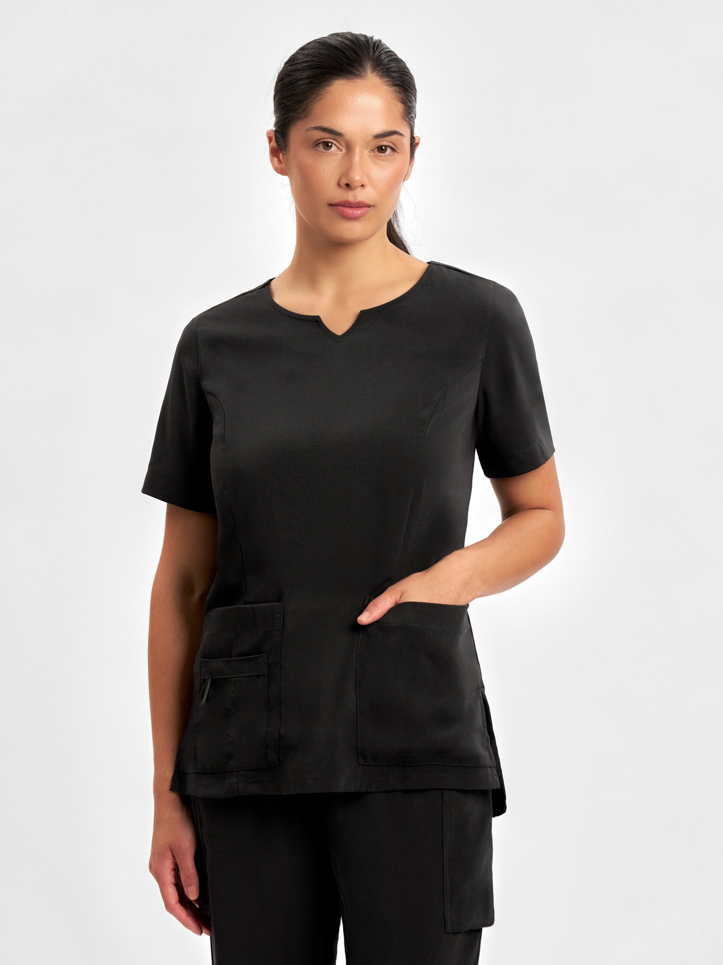 INAURA Avery Womens Round Neck Scrub Top CST942LS