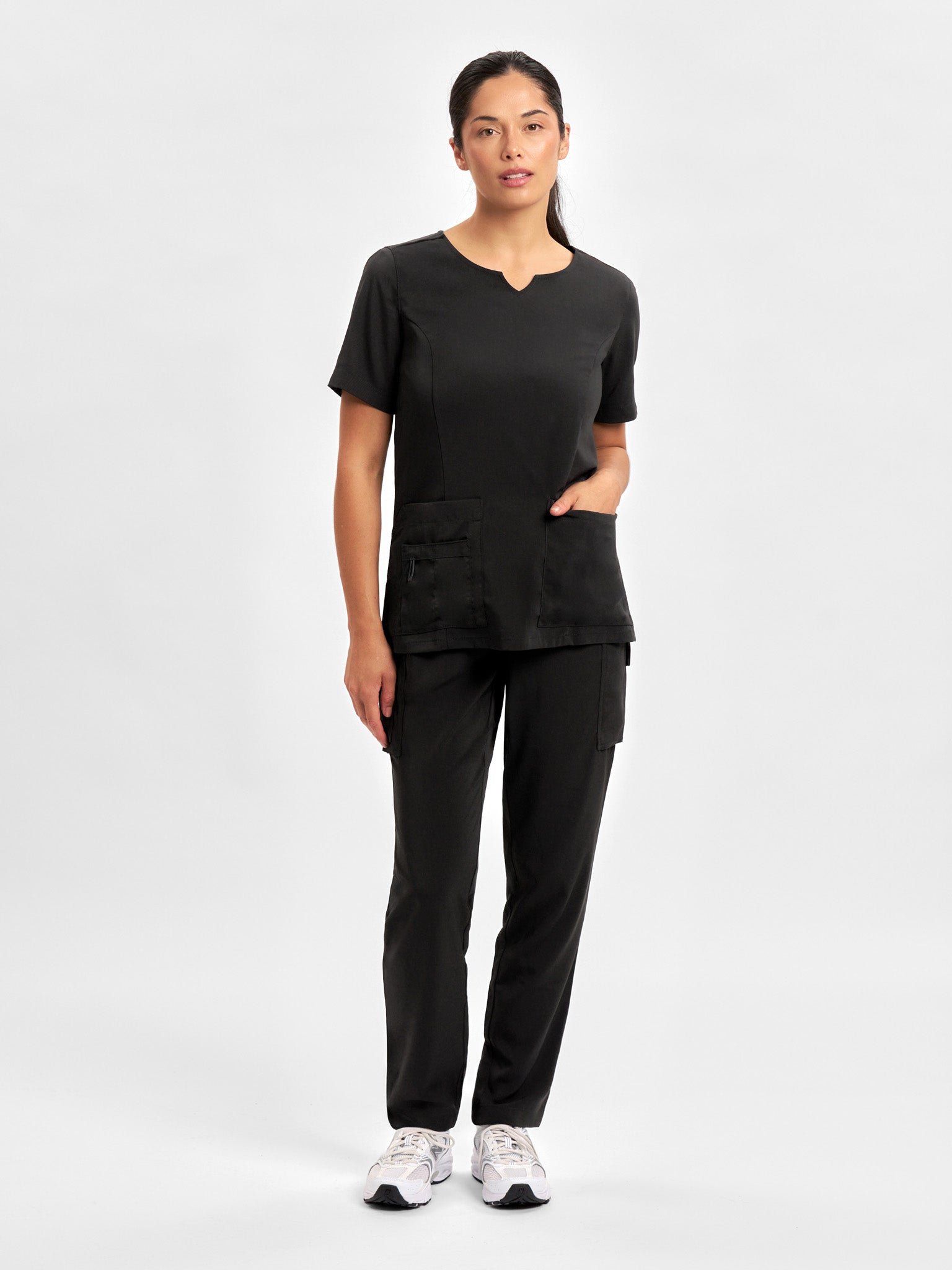 INAURA Avery Womens Round Neck Scrub Top CST942LS