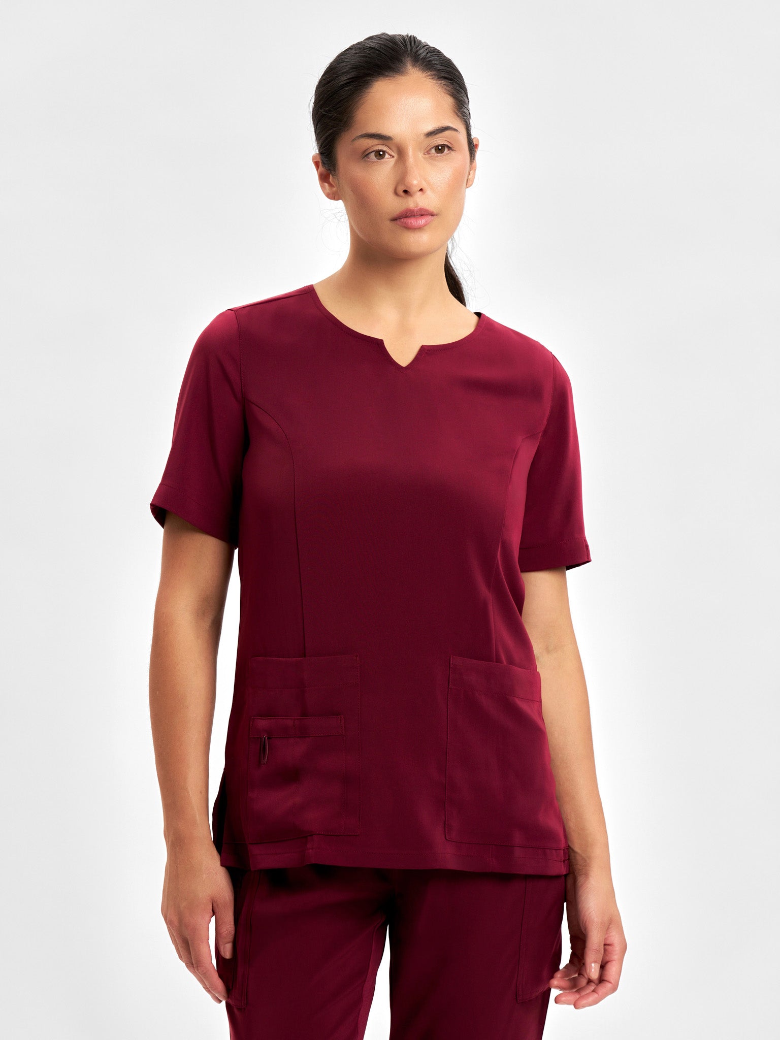 INAURA Avery Womens Round Neck Scrub Top CST942LS