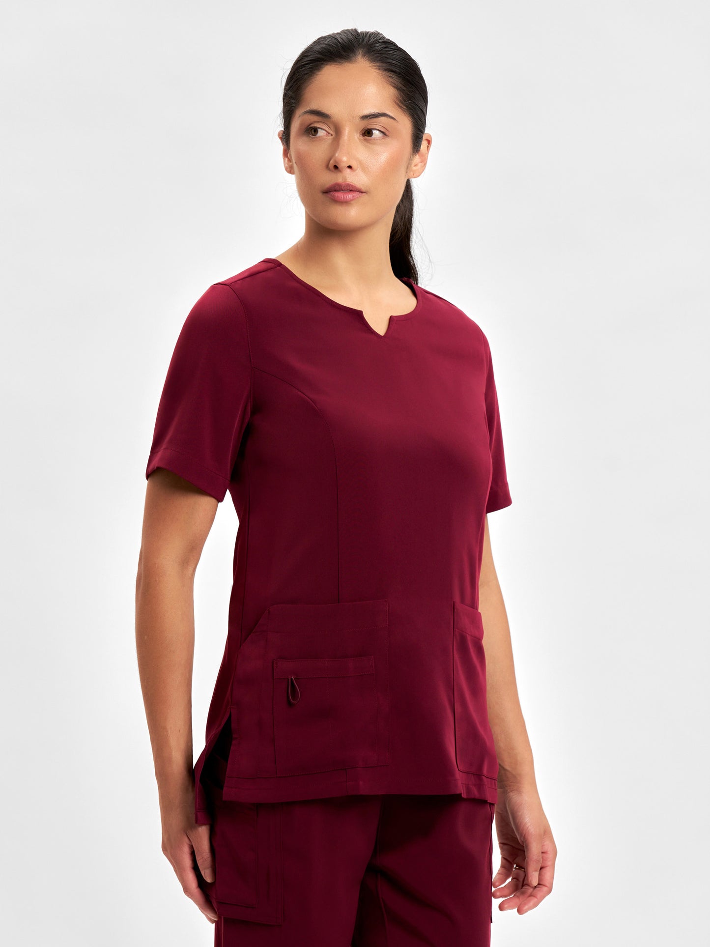 INAURA Avery Womens Round Neck Scrub Top CST942LS