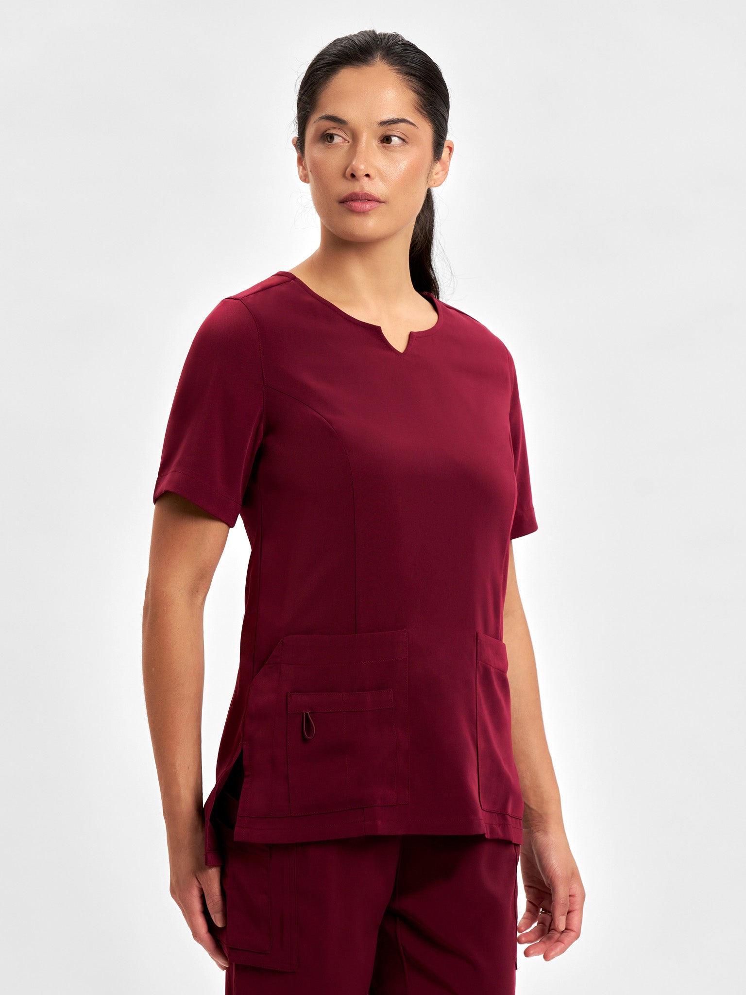 INAURA Avery Womens Round Neck Scrub Top CST942LS